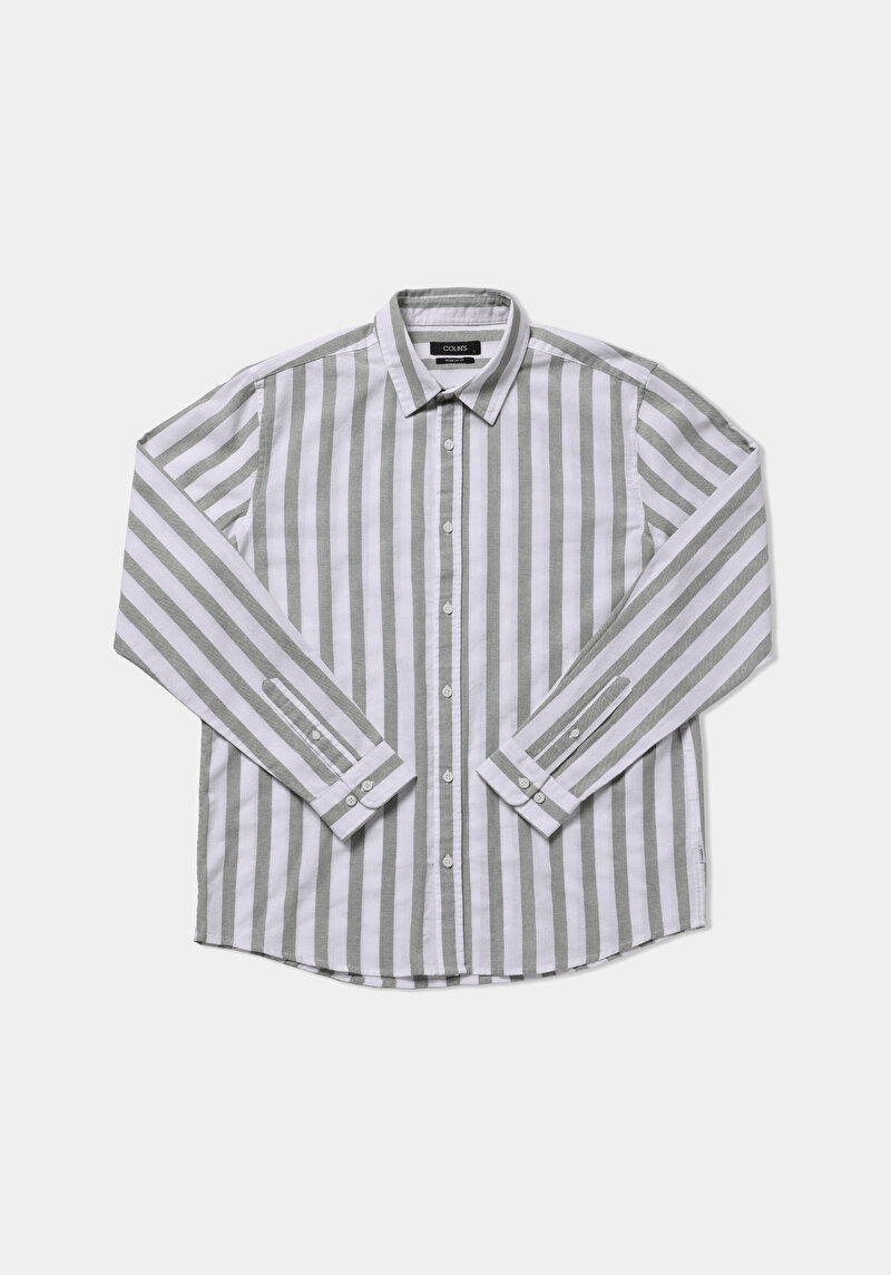 Показати інформацію про Сорочка З Довгим Рукавом Чоловіча Зелена  Cl1079312