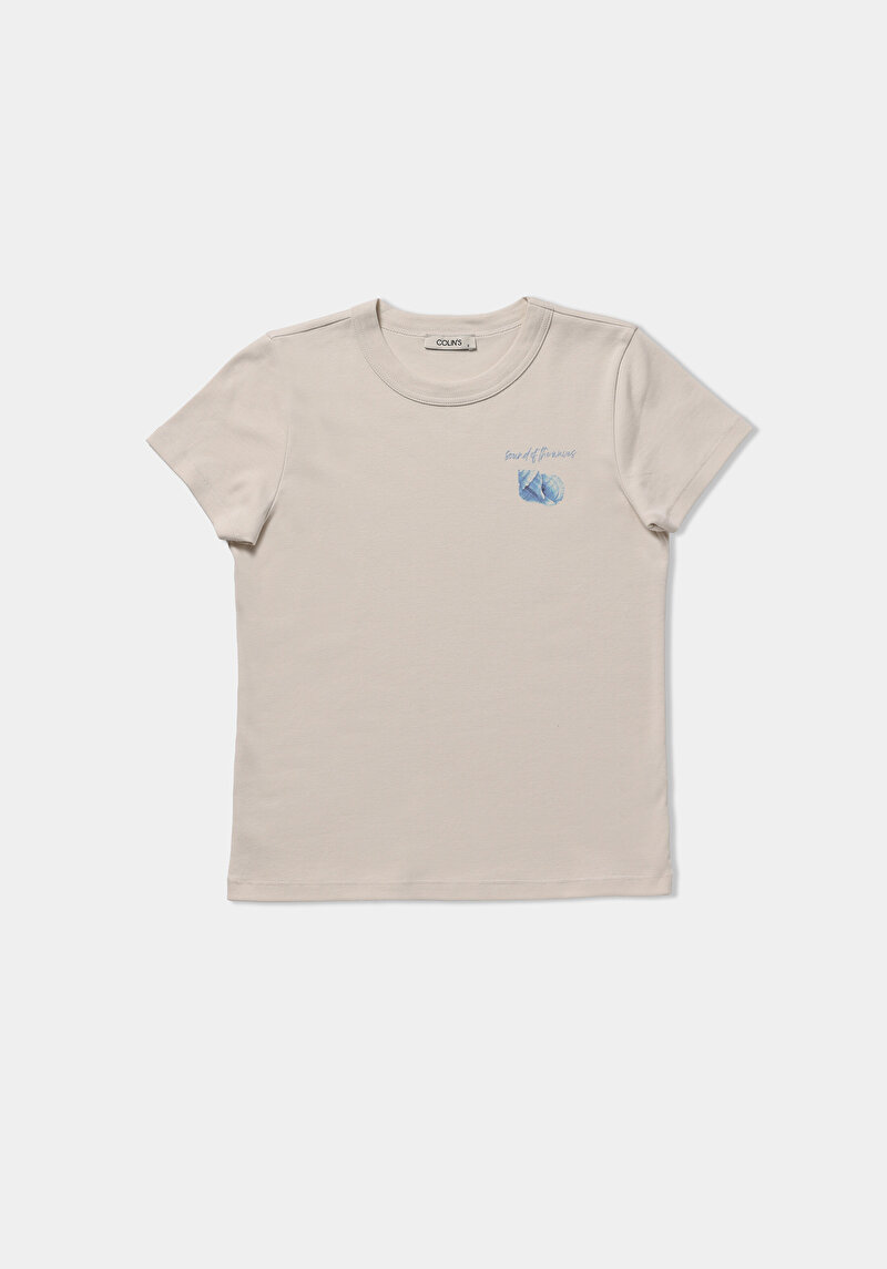 Показати інформацію про Футболка З Коротким Рукавом Жіноча Сіра  Cl1079323