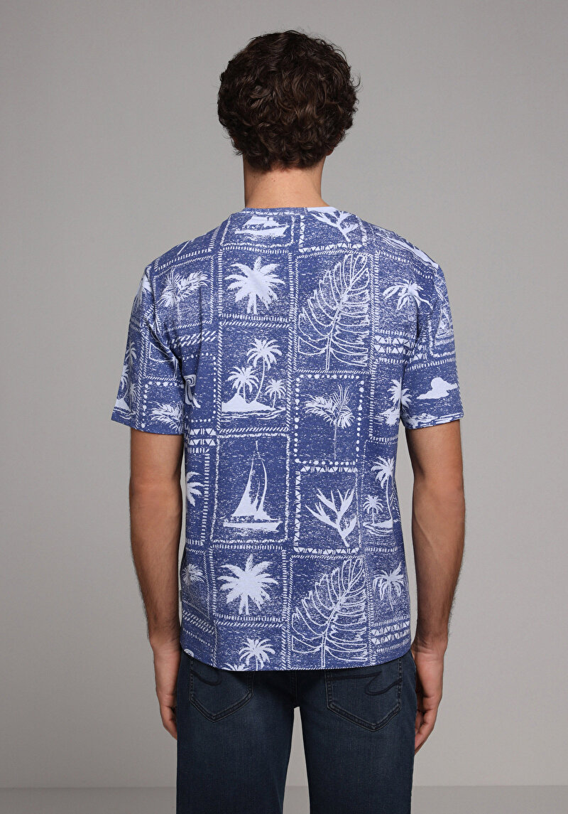 Показати інформацію про Футболка З Коротким Рукавом Чоловіча Блакитна