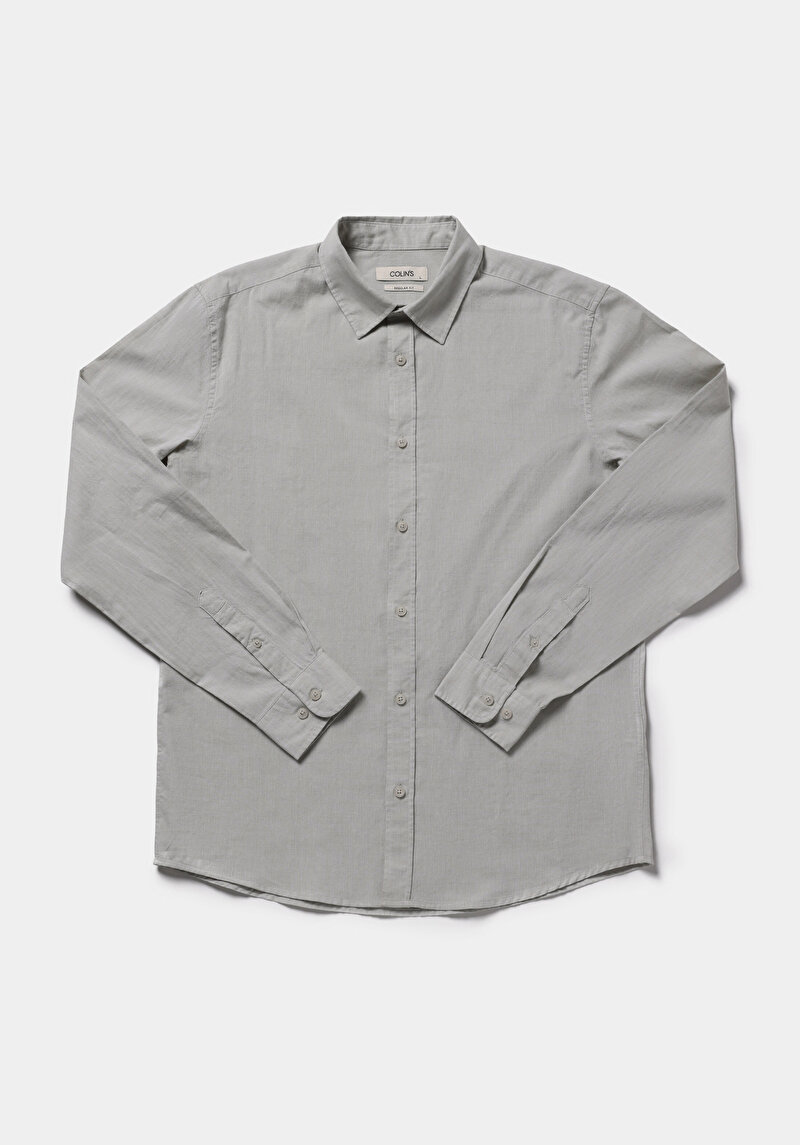 Показати інформацію про Сорочка З Довгим Рукавом Чоловіча Зелена  Cl1073846