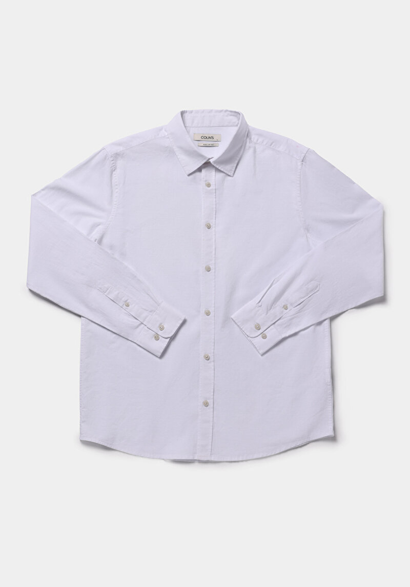 Показати інформацію про Сорочка З Довгим Рукавом Чоловіча Біла  Cl1073846