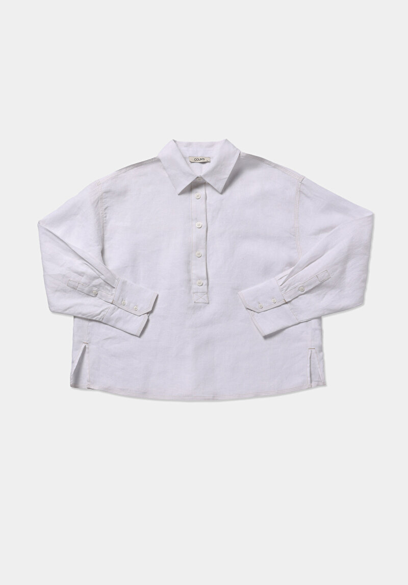 Зображення Сорочка З Довгим Рукавом Жіноча Біла