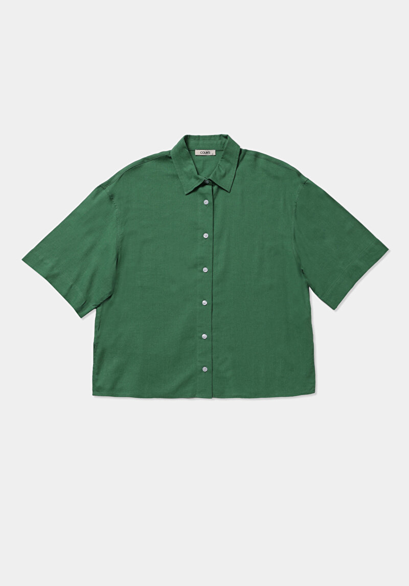 Зображення Сорочка З Коротким Рукавом Жіноча Зелена