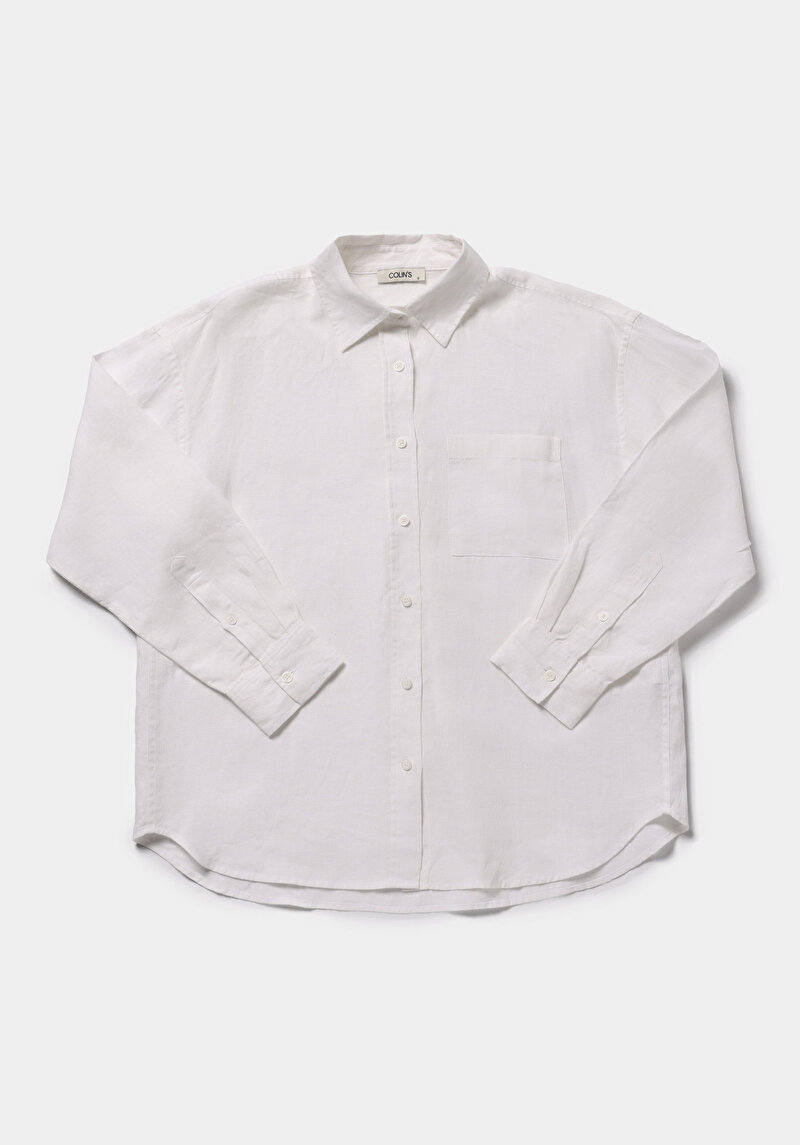 Показати інформацію про Сорочка З Довгим Рукавом Жіноча Біла  Cl1078739