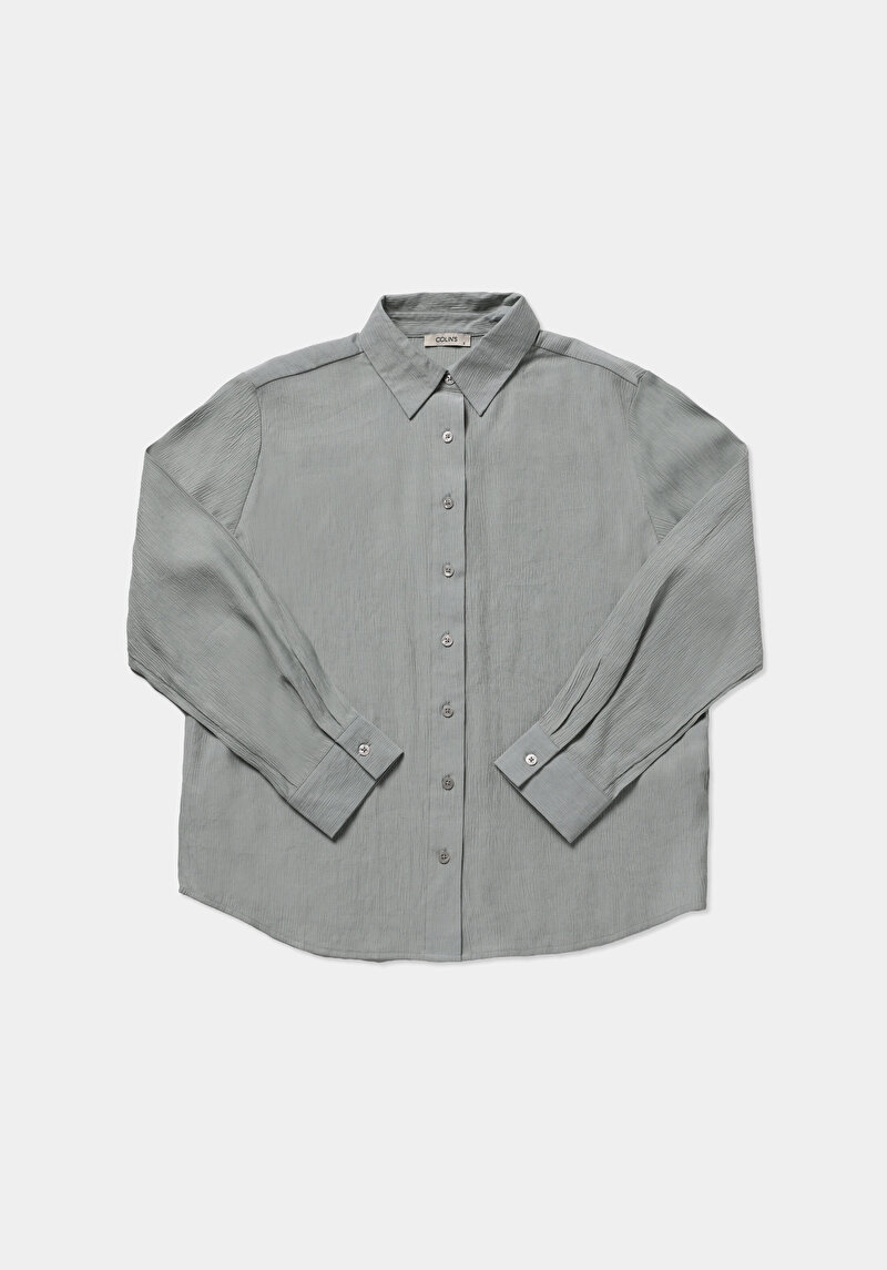 Показати інформацію про Сорочка З Довгим Рукавом Жіноча Зелена