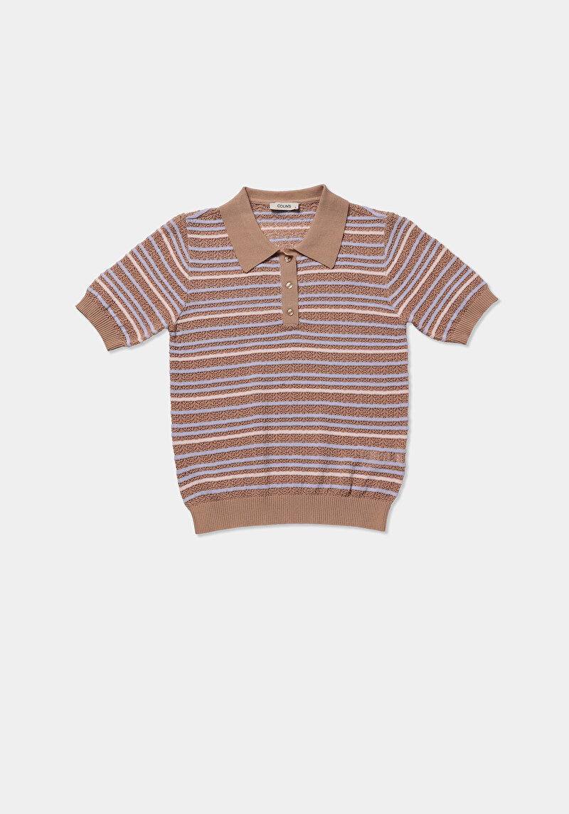 Зображення Светр Із Коротким Рукавом Жіночий Бежевий