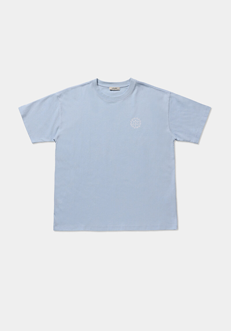 Зображення Футболка З Коротким Рукавом Жіноча Блакитна