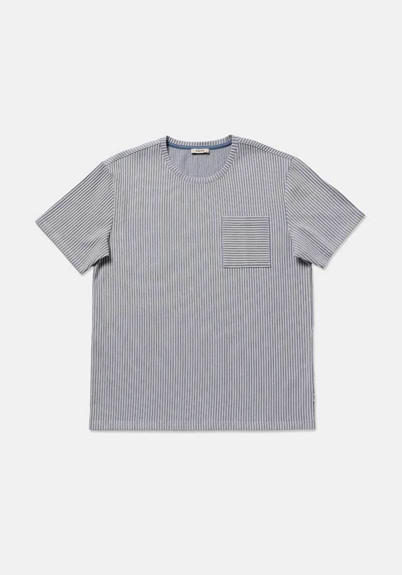 Зображення Футболка З Коротким Рукавом Чоловіча Блакитна