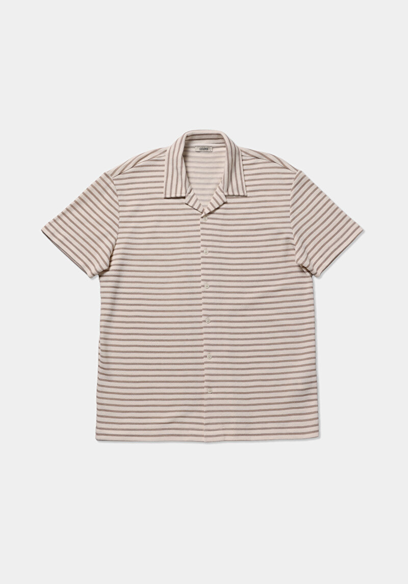 Зображення Поло З Коротким Рукавом Чоловіче Бежеве