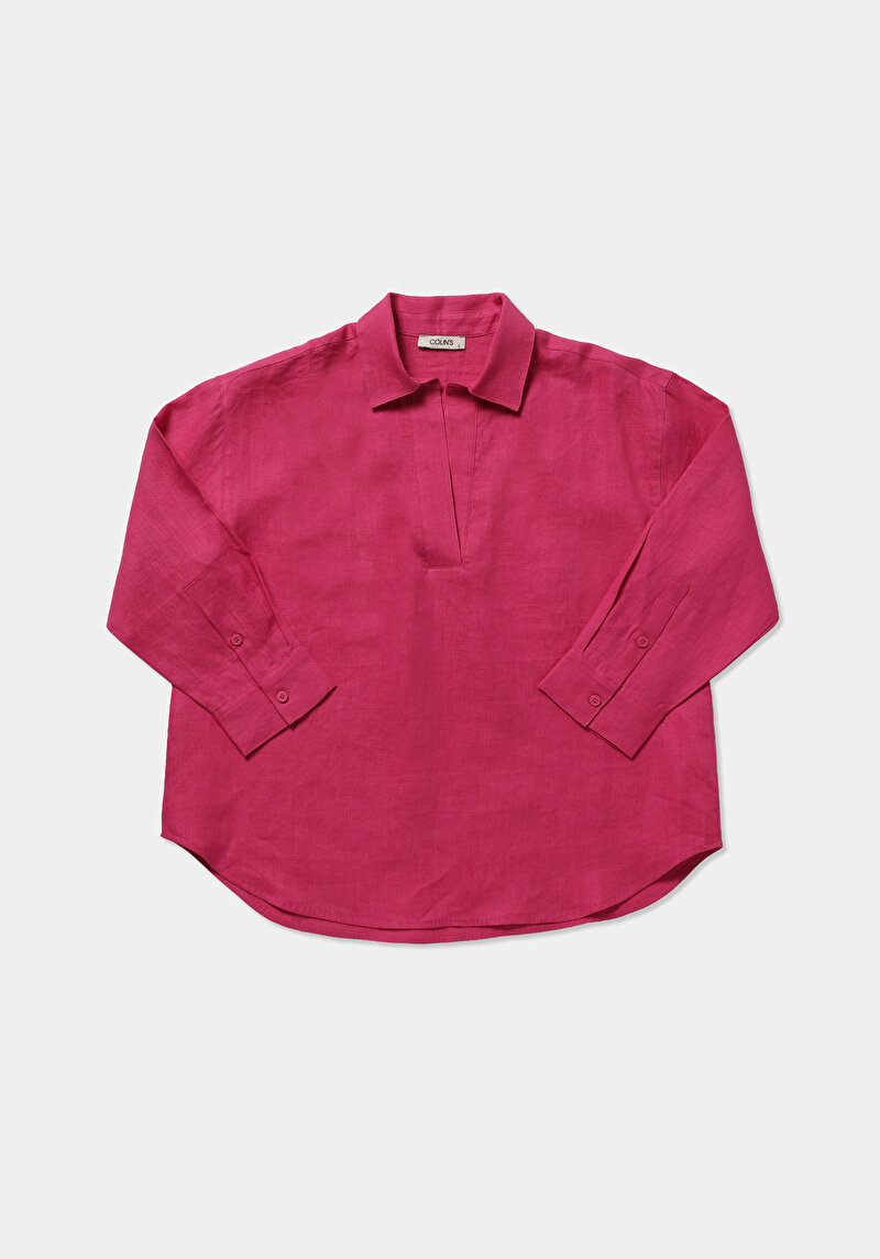 Зображення Сорочка З Довгим Рукавом Жіноча Рожева