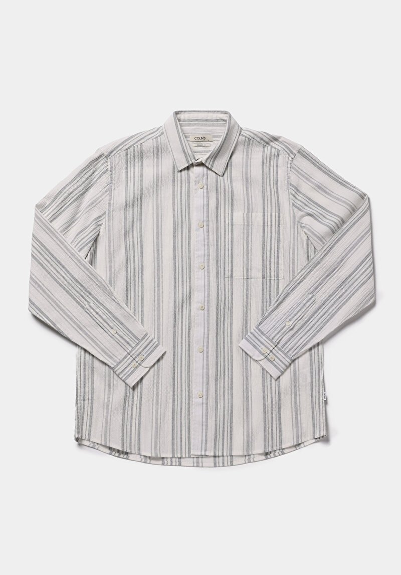 Зображення Сорочка З Довгим Рукавом Чоловіча Сіра