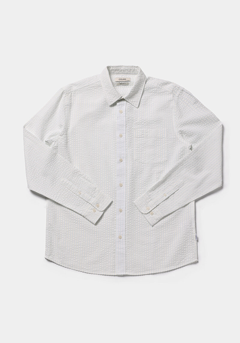 Зображення Сорочка З Довгим Рукавом Чоловіча Біла