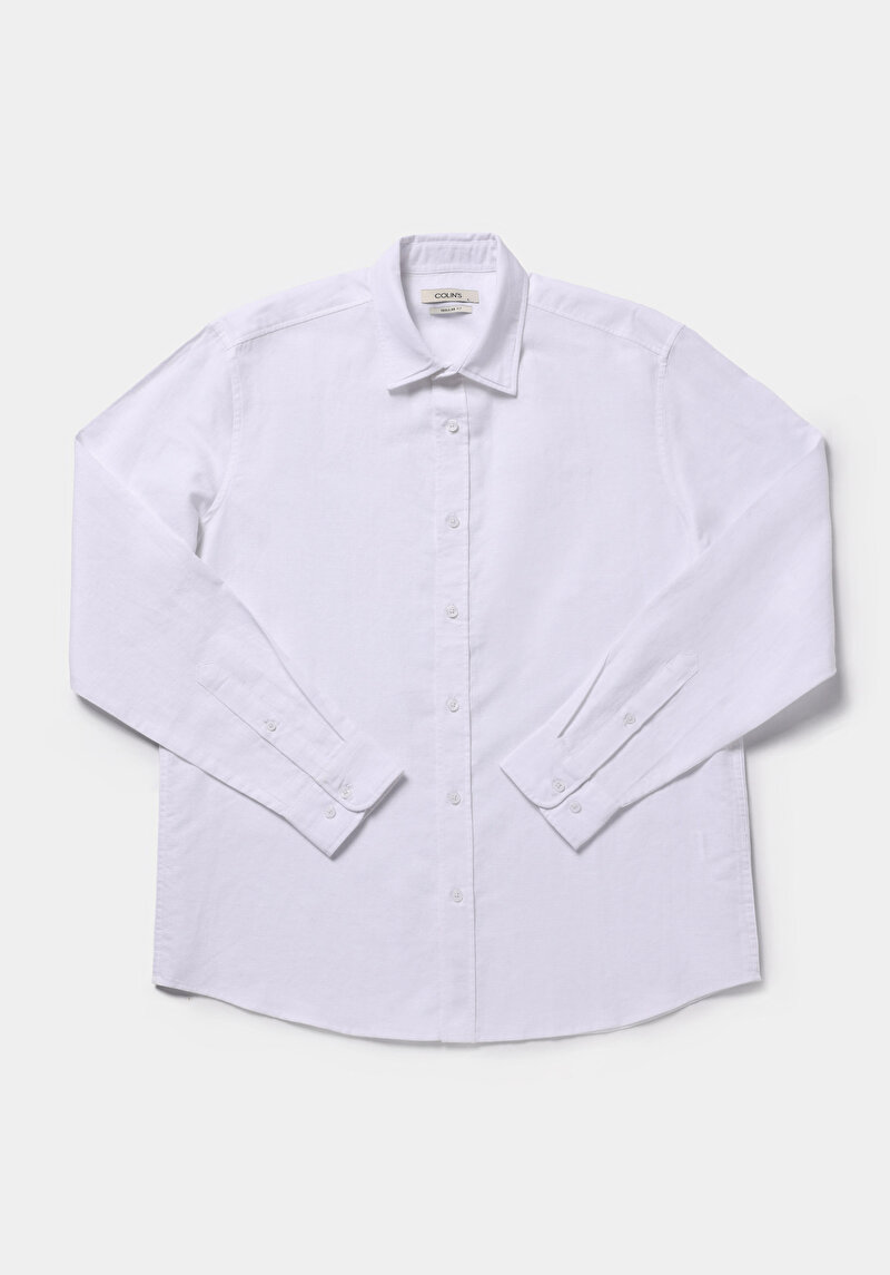 Зображення Сорочка З Довгим Рукавом Чоловіча Біла