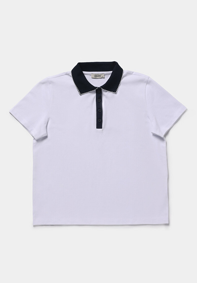 Зображення Теніска Поло З Коротким Рукавом Жіноча Біла