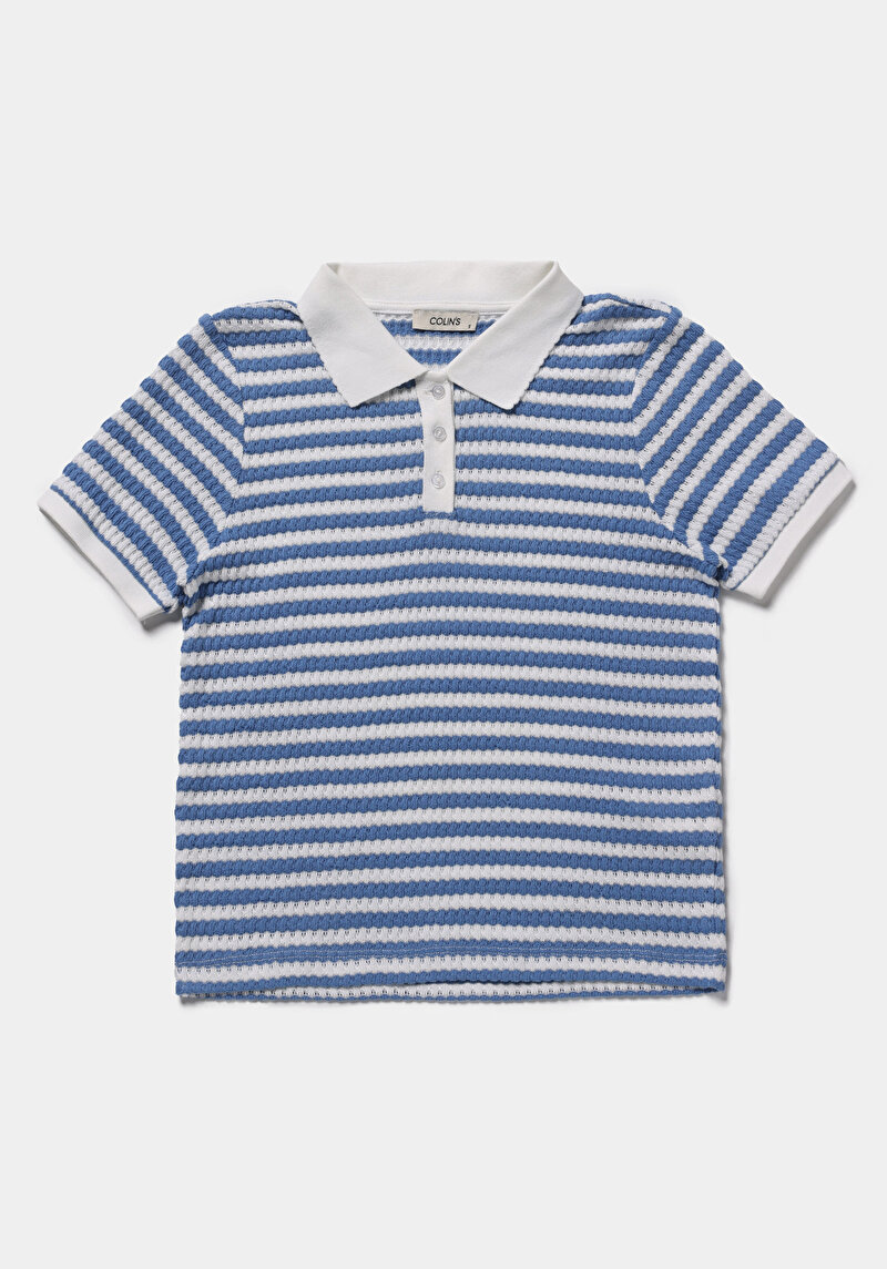 Зображення Теніска Поло З Коротким Рукавом Жіноча Блакитна