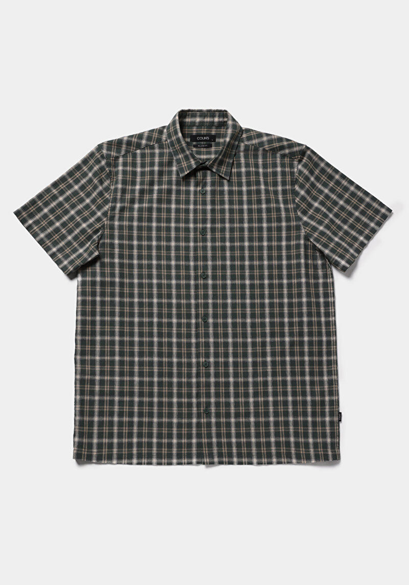 Зображення Сорочка З Коротким Рукавом Чоловіча Зелена