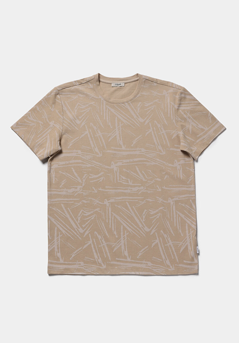 Зображення Футболка З Коротким Рукавом Чоловіча Бежева