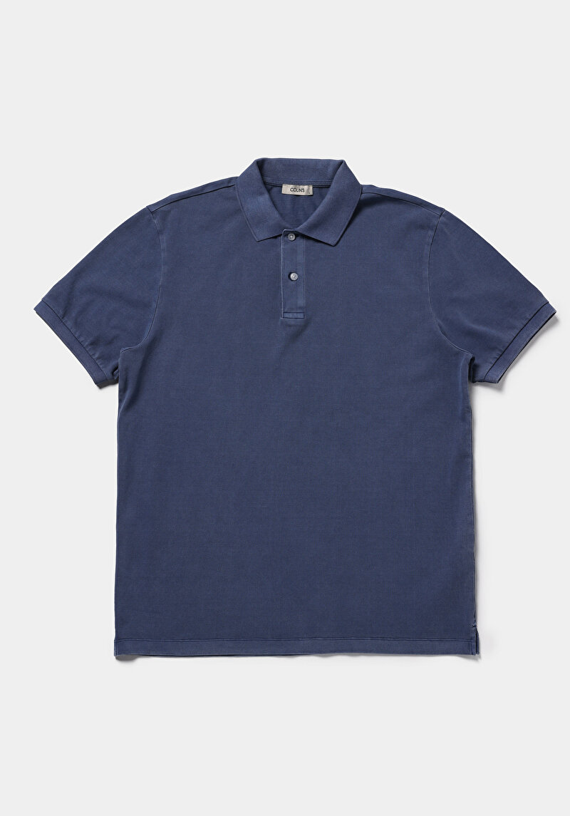 Зображення Поло З Коротким Рукавом Чоловіче Блакитне