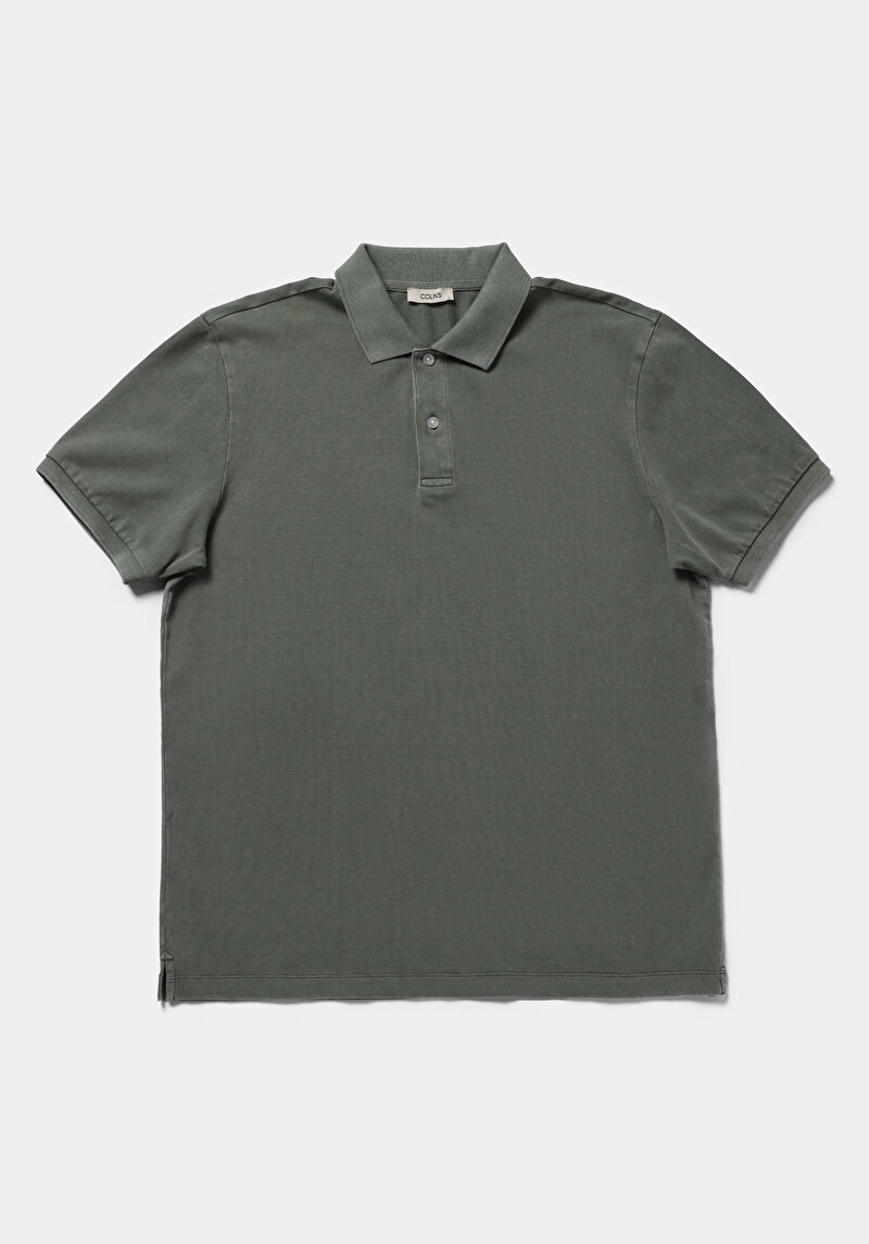 Зображення Поло З Коротким Рукавом Чоловіче Зелене