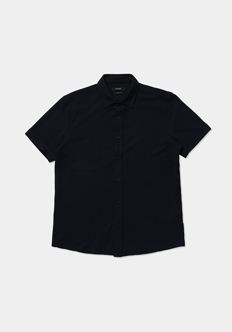 Зображення Сорочка З Коротким Рукавом Чоловіча Синя