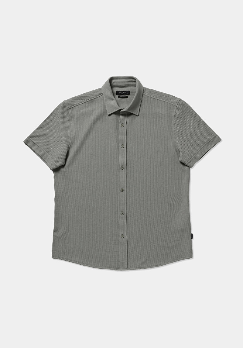 Зображення Сорочка З Коротким Рукавом Чоловіча Зелена