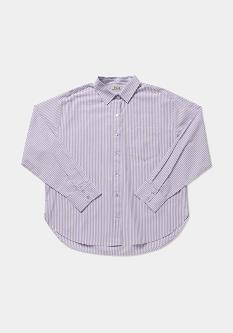 Зображення Сорочка З Довгим Рукавом Жіноча Фіолетова