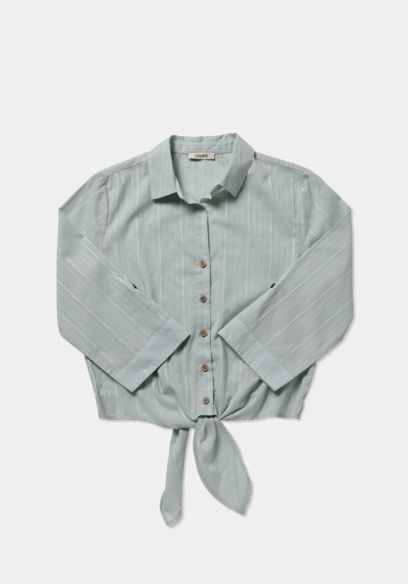 Зображення Сорочка З Довгим Рукавом Жіноча Зелена