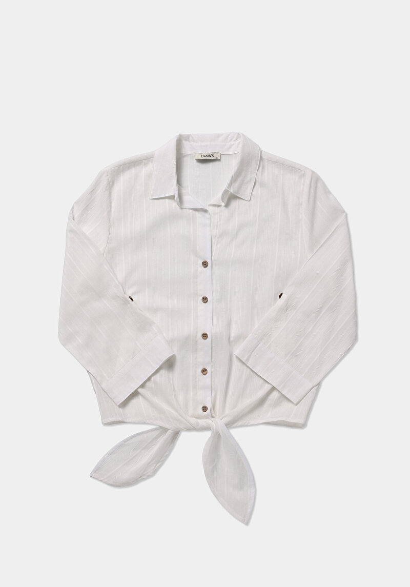 Зображення Сорочка З Довгим Рукавом Жіноча Біла