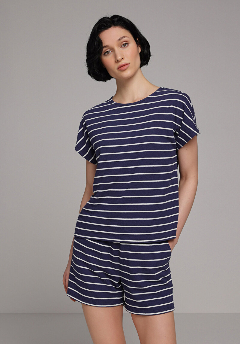 Зображення Футболка З Коротким Рукавом Жіноча Синя