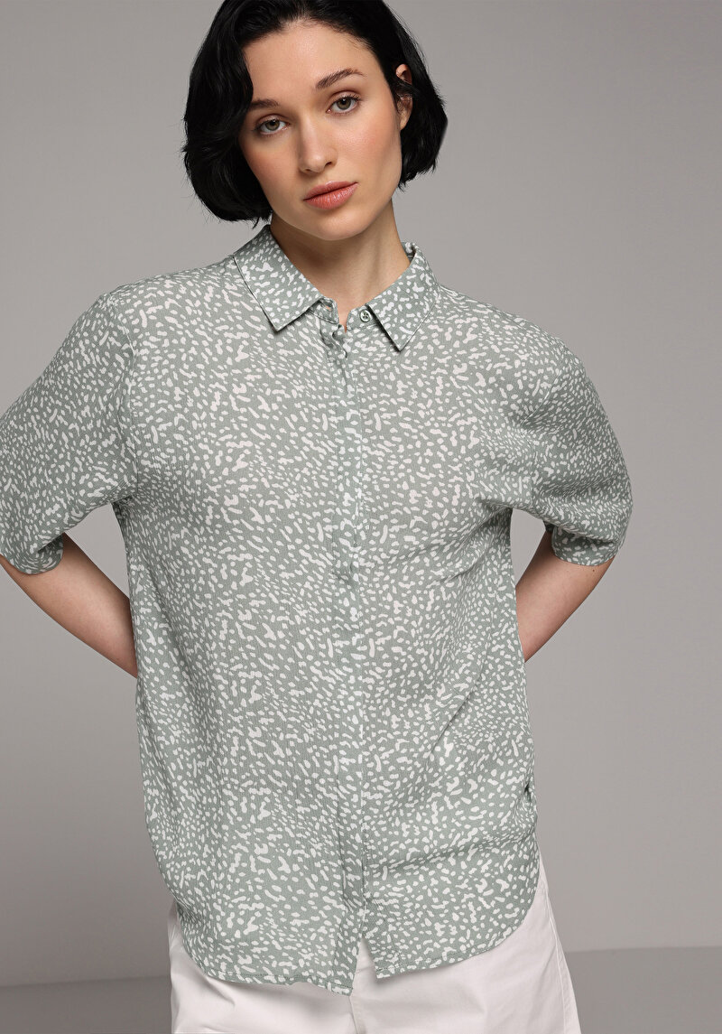 Зображення Сорочка З Коротким Рукавом Жіноча Зелена