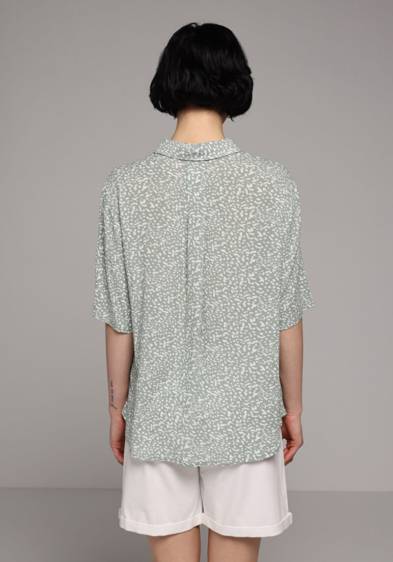 Зображення Сорочка З Коротким Рукавом Жіноча Зелена