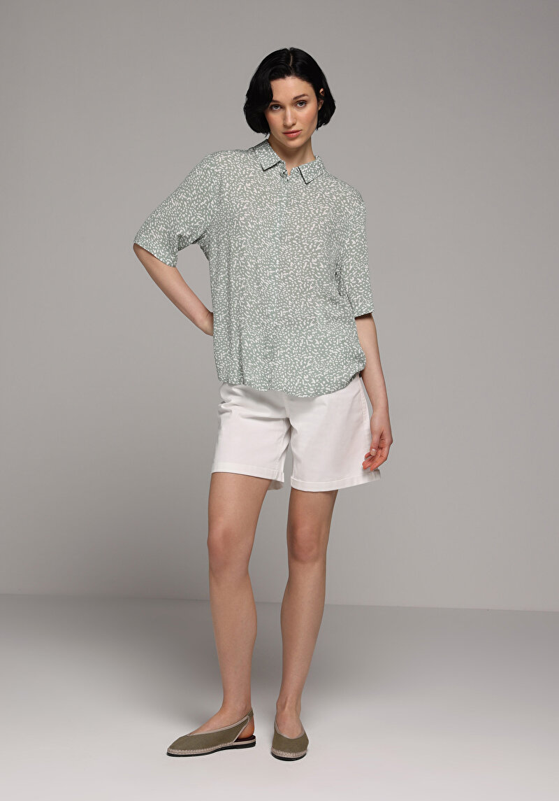 Зображення Сорочка З Коротким Рукавом Жіноча Зелена