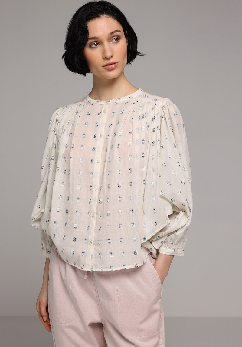 Зображення Сорочка З Довгим Рукавом Жіноча Бежева