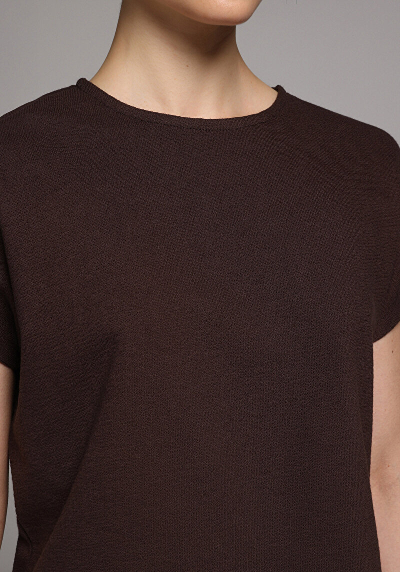 Зображення Футболка З Коротким Рукавом Жіноча Коричнева