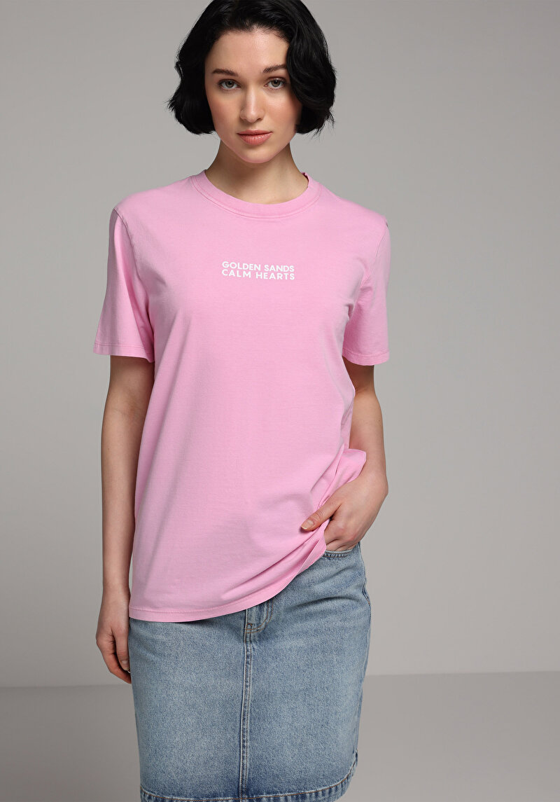 Зображення Футболка З Коротким Рукавом Жіноча Рожева