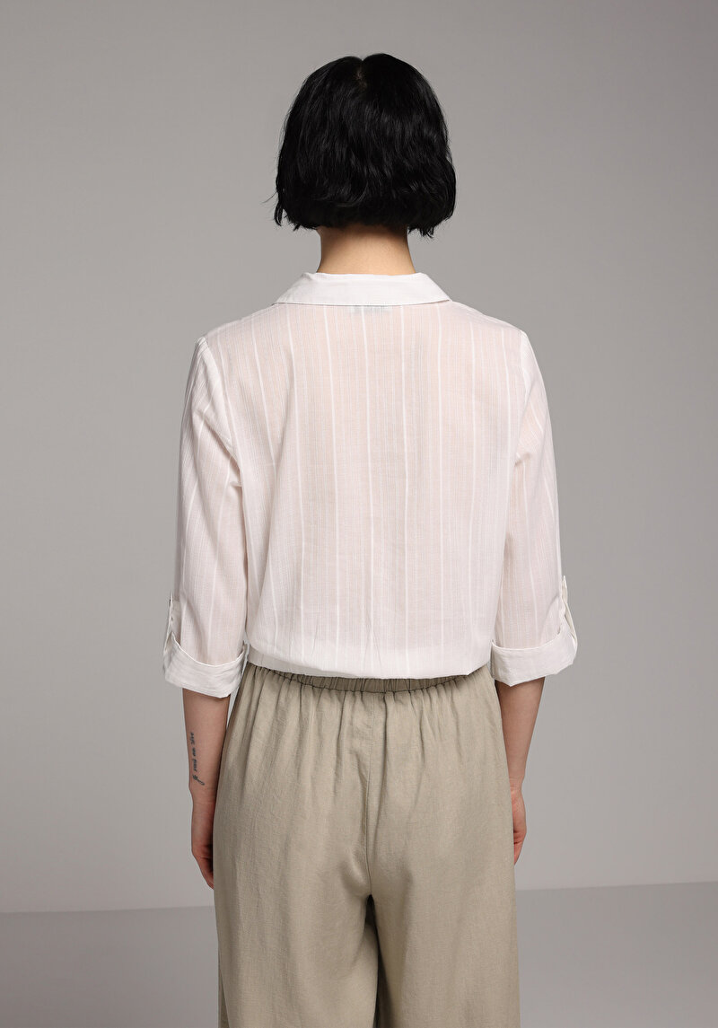 Зображення Сорочка З Довгим Рукавом Жіноча Біла