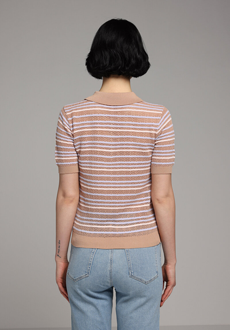 Зображення Светр Із Коротким Рукавом Жіночий Бежевий