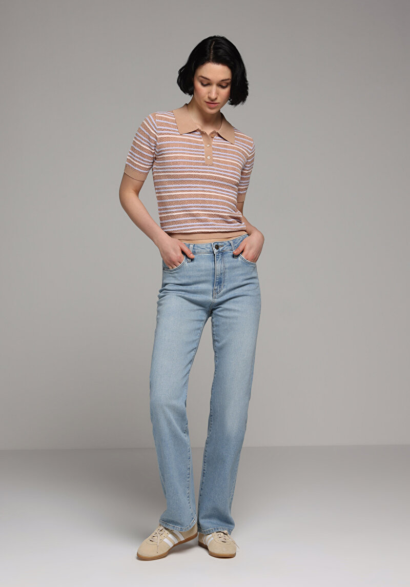 Зображення Светр Із Коротким Рукавом Жіночий Бежевий