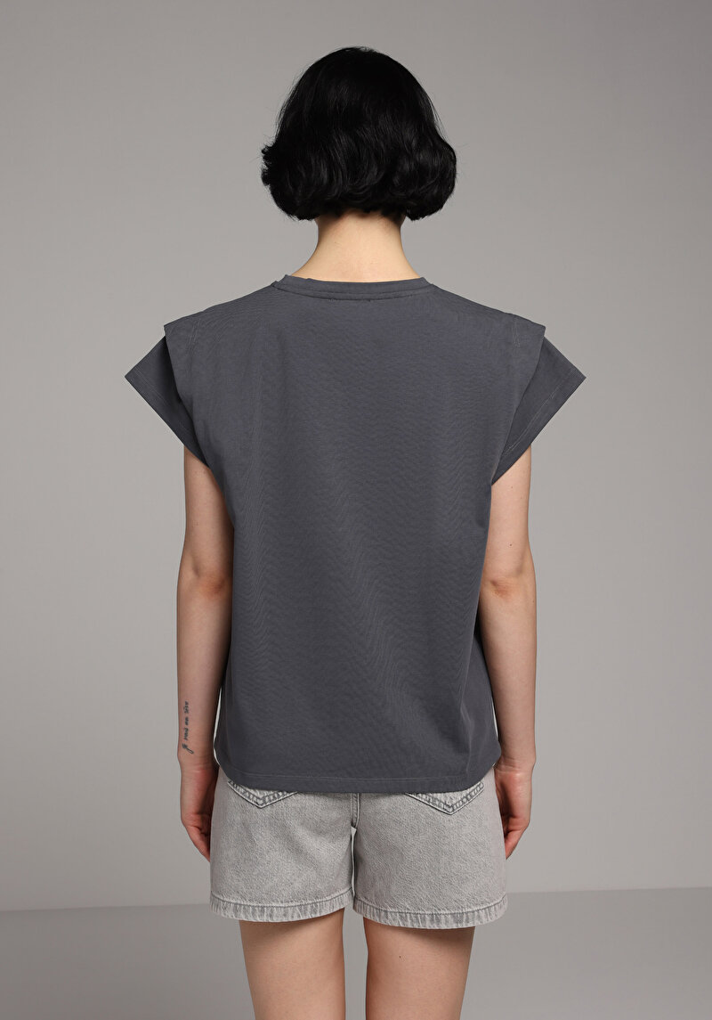 Зображення Футболка З Коротким Рукавом Жіноча Сіра