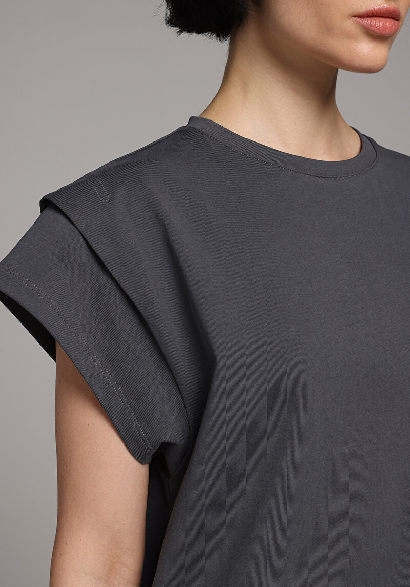 Зображення Футболка З Коротким Рукавом Жіноча Сіра