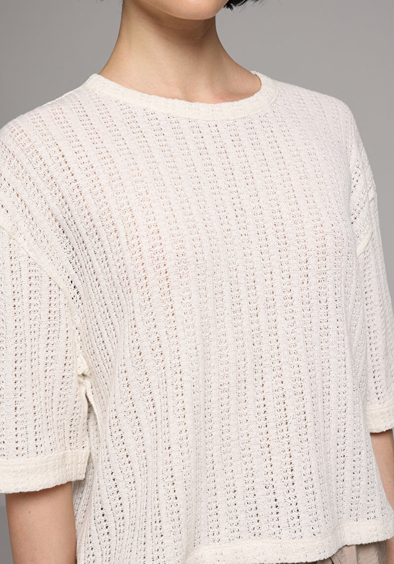 Зображення Светр Із Коротким Рукавом Жіночий Бежевий