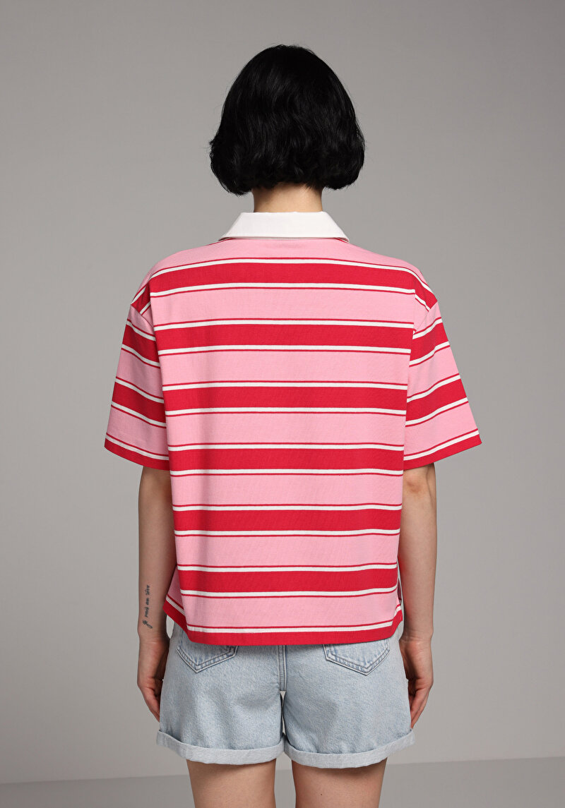 Зображення Теніска Поло З Коротким Рукавом Жіноча Червона