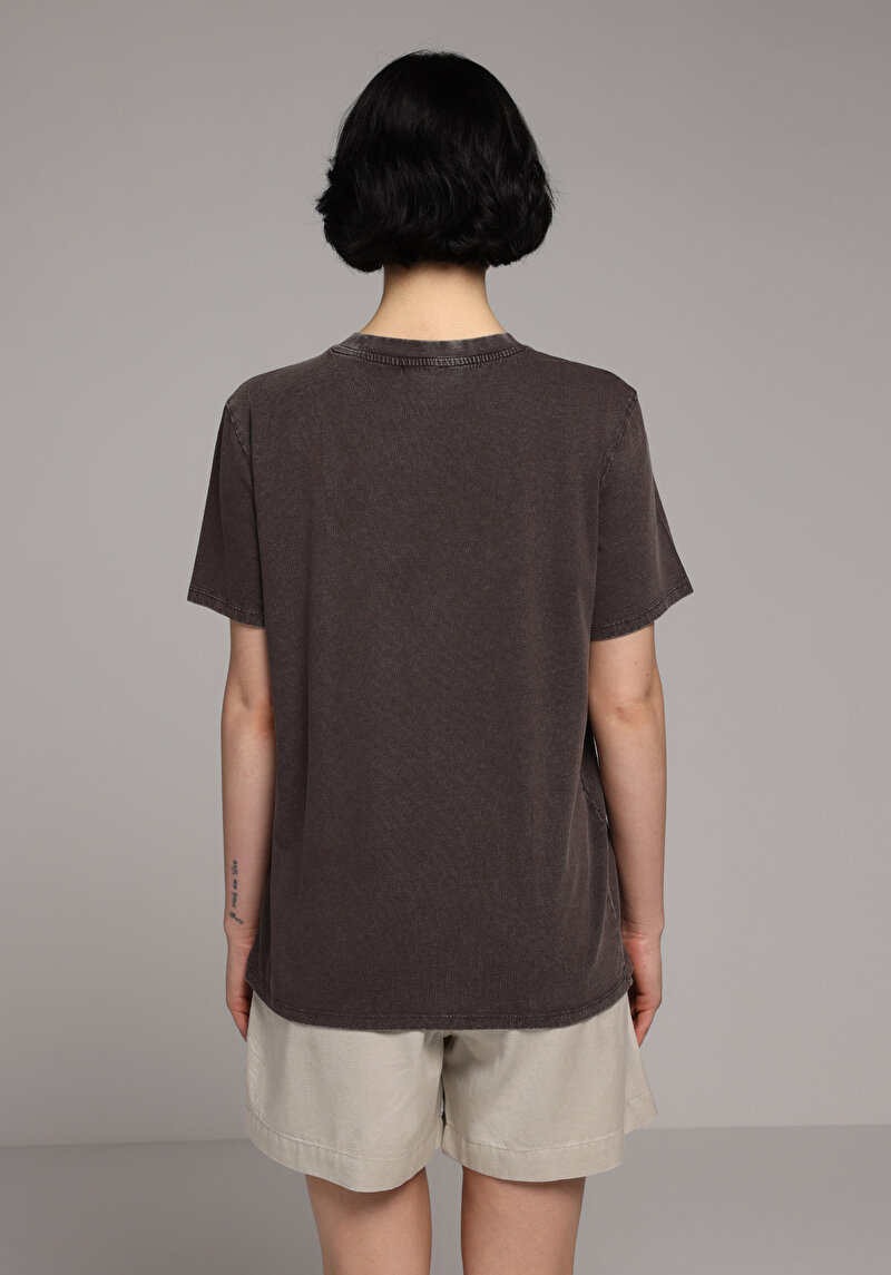 Зображення Футболка З Коротким Рукавом Жіноча Коричнева