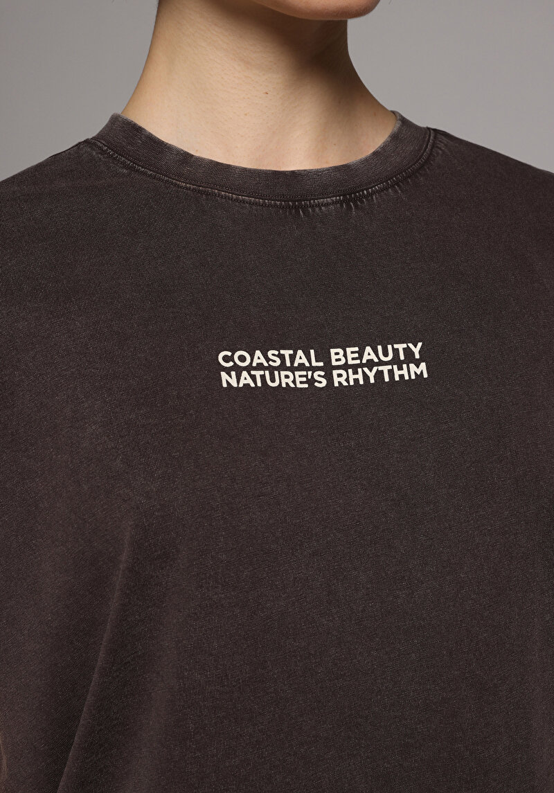 Зображення Футболка З Коротким Рукавом Жіноча Коричнева