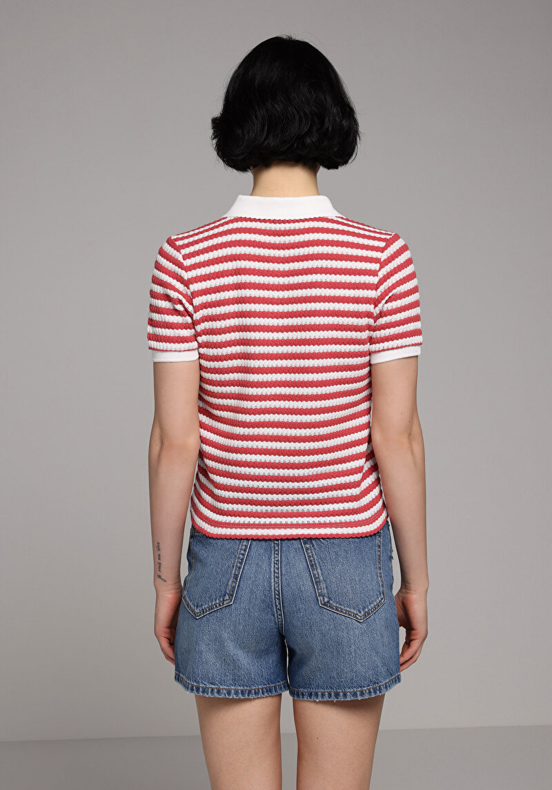 Зображення Теніска Поло З Коротким Рукавом Жіноча Червона