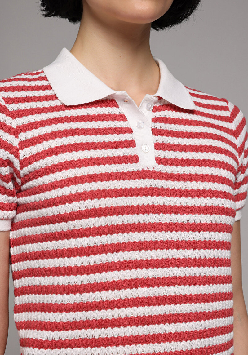 Зображення Теніска Поло З Коротким Рукавом Жіноча Червона