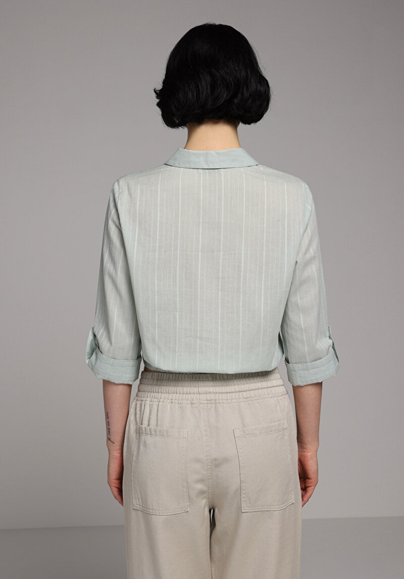 Зображення Сорочка З Довгим Рукавом Жіноча Зелена