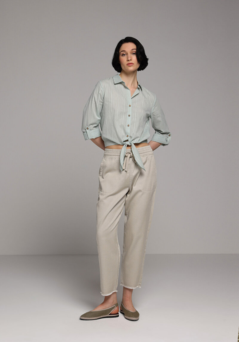 Зображення Сорочка З Довгим Рукавом Жіноча Зелена