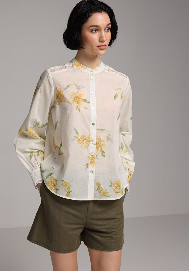 Зображення Сорочка З Довгим Рукавом Жіноча Жовта