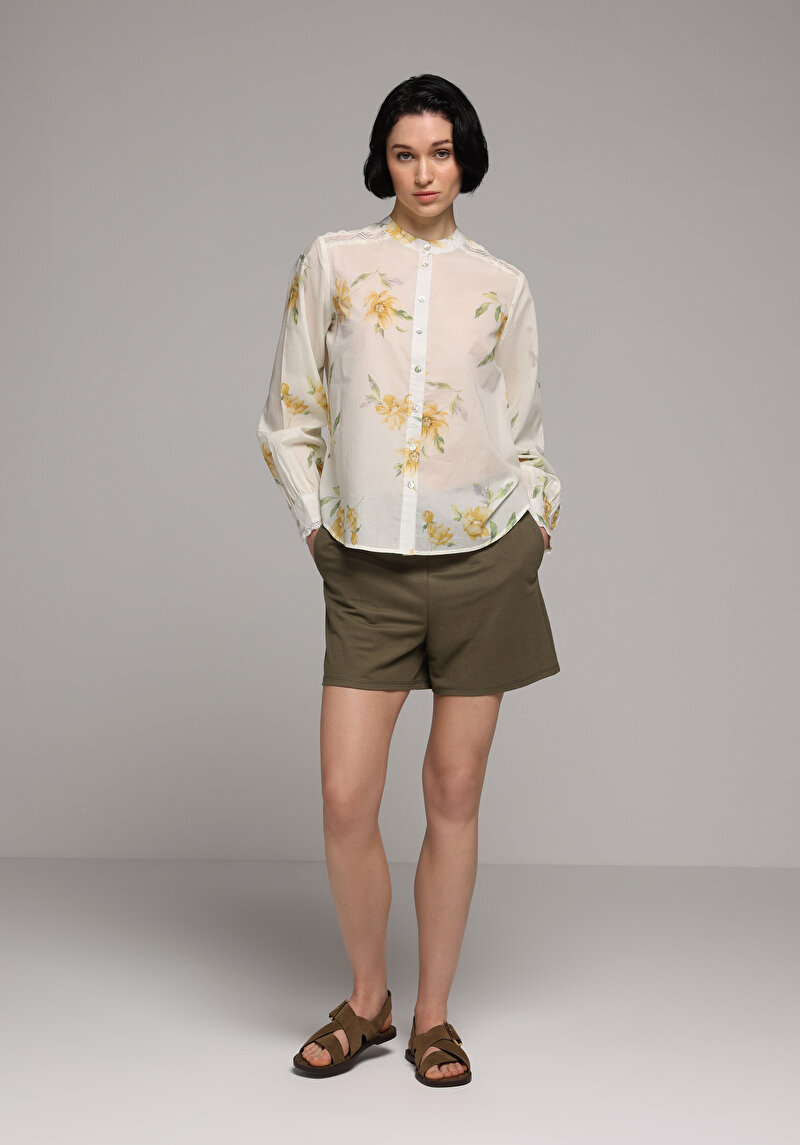 Зображення Сорочка З Довгим Рукавом Жіноча Жовта